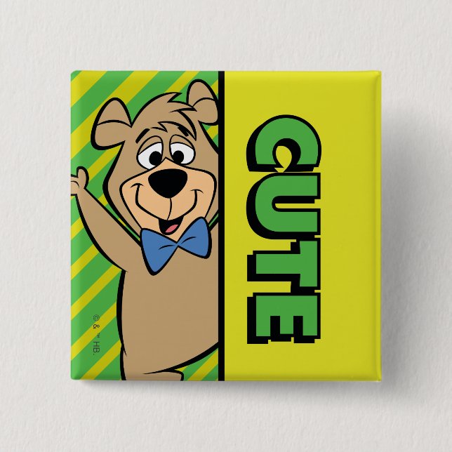 Cute Boo-Boo Bear 15 Cm Square Badge (Front)