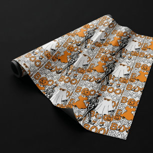 Cute Boo Crew Halloween Friends Wrapping Paper
