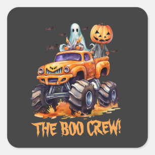 Cute Boo Crew Halloween Sticker for Kids