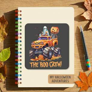 Cute Boo Crew Halloween Sticker for Kids
