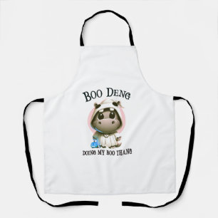 Cute BOO DENG My Moo Thang Halloween Costume Pink Apron