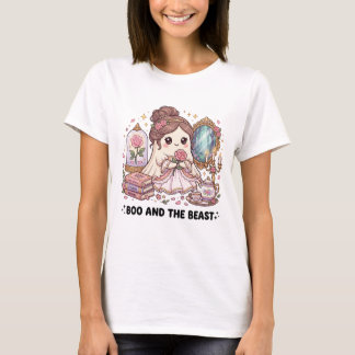 Cute Boo Fairytale D Shirt Design, Kawaii Ghost 