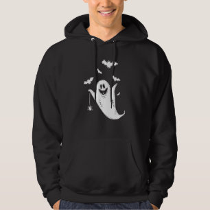 Cute Boo Ghost Bats Funny Halloween Costume Creepy Hoodie