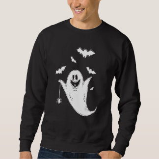Cute Boo Ghost Bats Funny Halloween Costume Creepy Sweatshirt