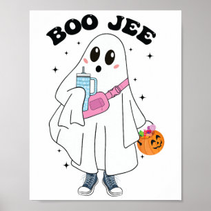 Cute Boo Ghost Funny Halloween Costume Boo Jee Gho Poster