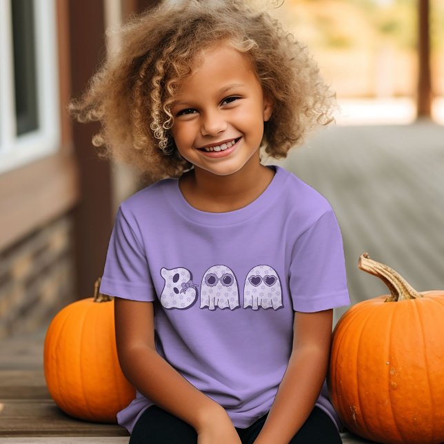 Cute Boo Ghost Halloween Girls T-Shirt (Creator Uploaded)