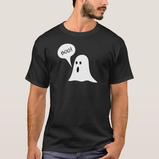 Cute Boo Ghost Halloween T-Shirt (Front)
