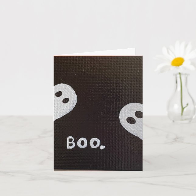 Cute Boo Ghosts Halloween Greeting Card (Small Plant)