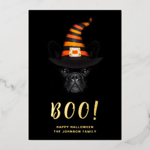 Cute Boo Halloween Photo Gold