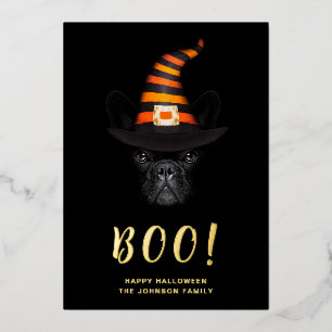 Cute Boo Halloween Photo Gold