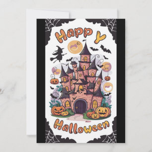 Cute Boo Happy Halloween Holiday Card