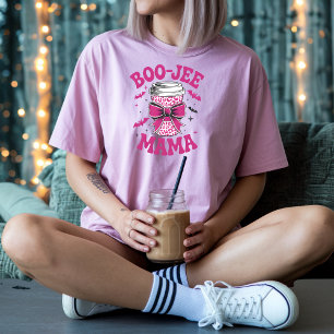 Cute Boo-Jee Mama Pink Cup with Bats and Stars T-Shirt