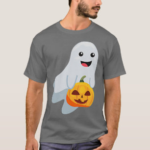 Cute boo pumpkin happy halloween spooky season for T-Shirt