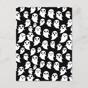 Cute Boo Spook Halloween Cartoon Ghost Holiday Postcard