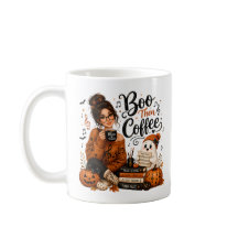 Cute Boo Then Coffee Halloween Music Teacher Mug