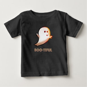 Cute Boo-tiful Halloween Ghost Art Baby T-Shirt