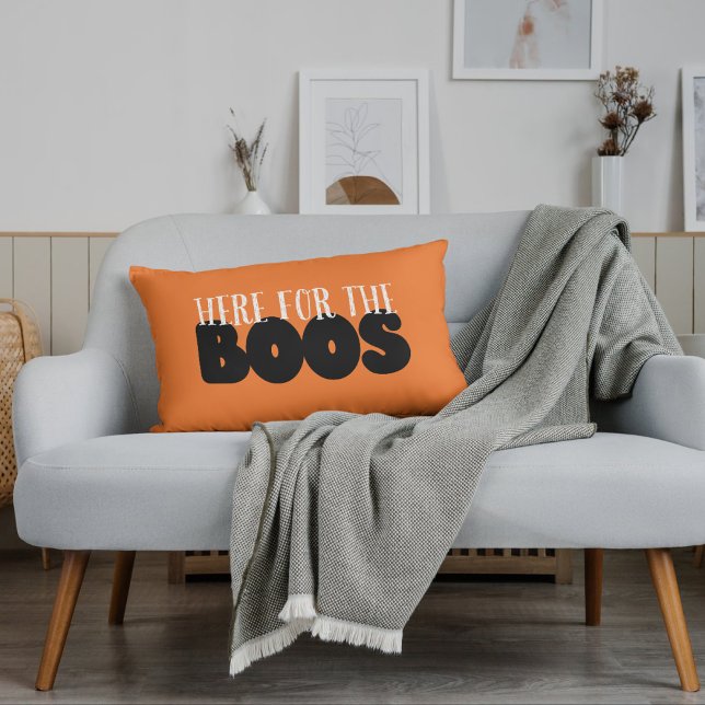 Cute BOO-tifully Haunted Trendy Halloween Lumbar Cushion (Creator Uploaded)