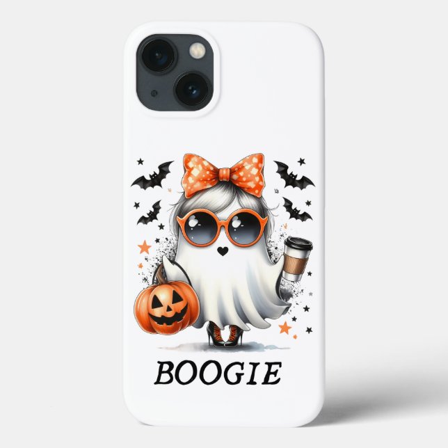 Cute Boogie Ghost Halloween Phone Case (Back)
