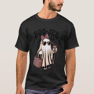 Cute Boojee Ghost Halloween Boo-JEE Leopard Coquet T-Shirt