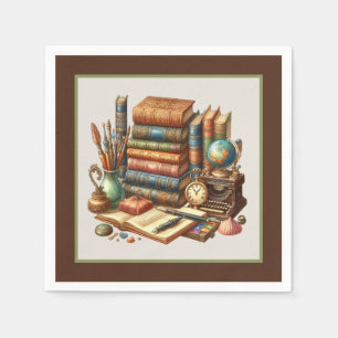 Cute book club party napkin