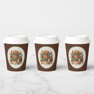 Cute book club party paper cups