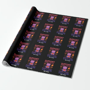 Cute Book-Lover Villain Morally Grey Character Wrapping Paper