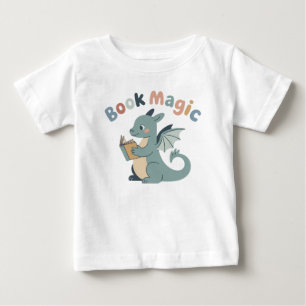 Cute Book Magic Reading Dragon Baby T-Shirt