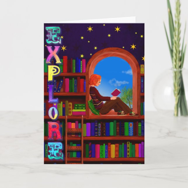 Cute book nook card for reader (Front)