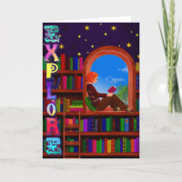 Cute book nook card for reader