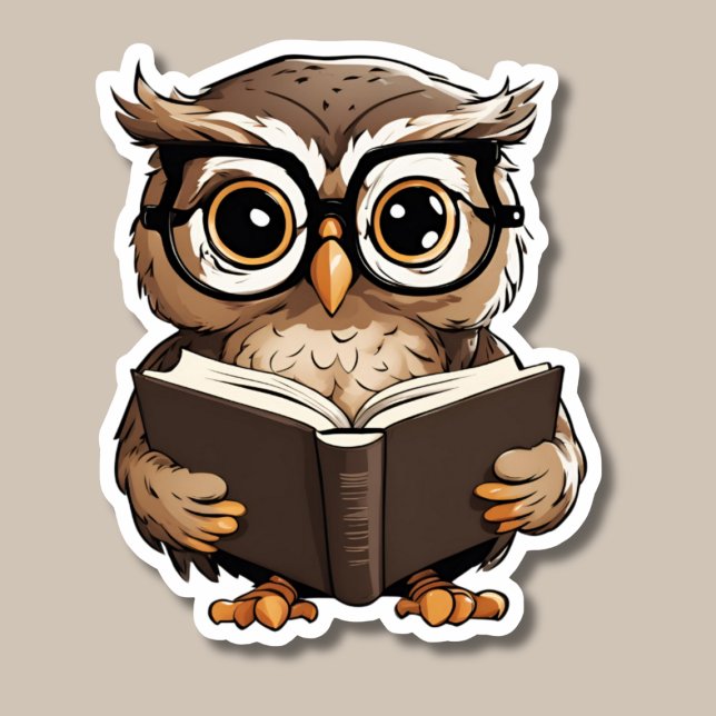 Cute Book Owl Waterproof  (Creator Uploaded)