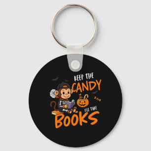 Cute Book Reader Halloween Reading Bookworm Boys G Key Ring