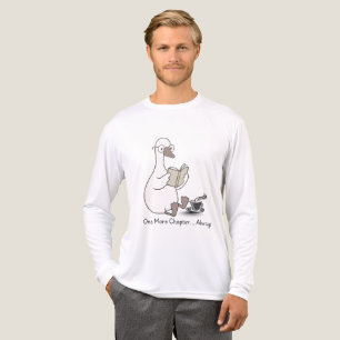 Cute Bookish Duck Reading with Coffee T shirt