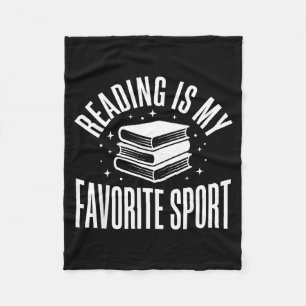 Cute books quote men women reading fleece blanket