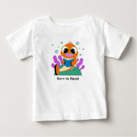 Cute Bookworm Fish Cartoon – Nerdy Sea Creature Re
