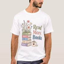 Cute Bookworm Floral Shirt
