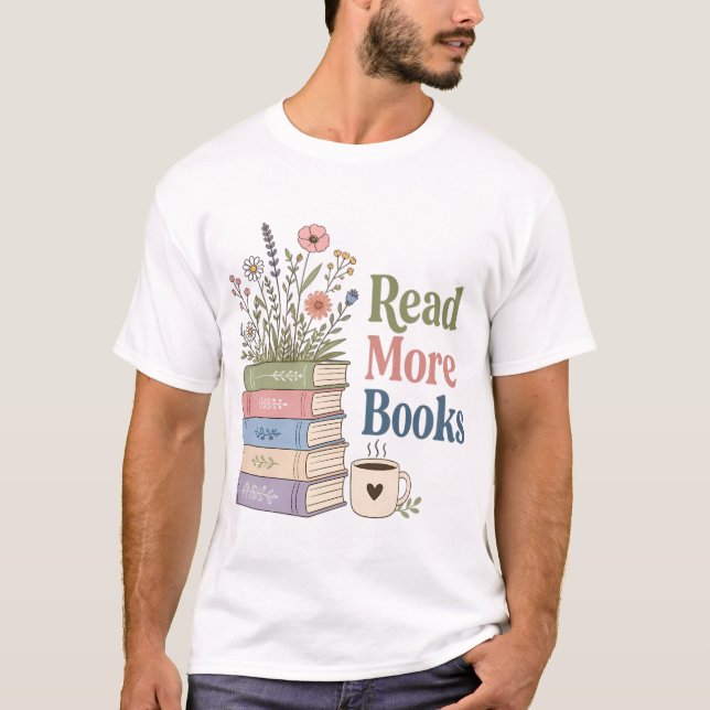 Cute Bookworm Floral Shirt (Front)