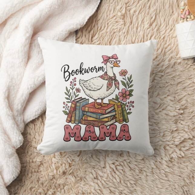 Cute bookworm Mama word art  Cushion (Blanket)