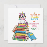 Cute Bookworm Unicorn 1st Birthday | Magical Readi