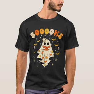 Cute Booooks Ghost Read More Books Funny Teacher H T-Shirt