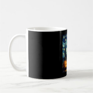 Cute Border Collie Dog Halloween Jack O Lantern Pu Coffee Mug