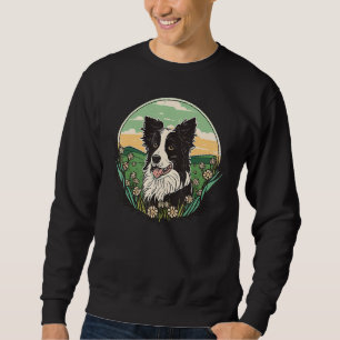 Cute Border Collie Dog on Border Collie  1 Sweatshirt
