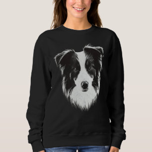 Cute Border Collie Face Design Sweatshirt