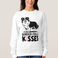 Cute Border Collie Kisses Cartoon Puppy Dog Lover
