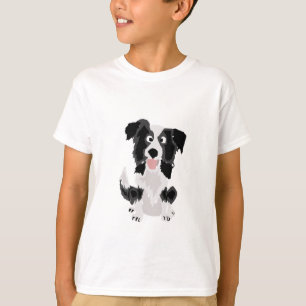 Cute Border Collie Original Art T-Shirt