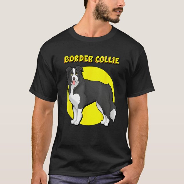 Cute Border Collie T-Shirt (Front)