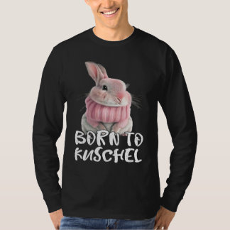 Cute Born to Cuddly Rabbit Winter Rabbit Mum T-Shirt