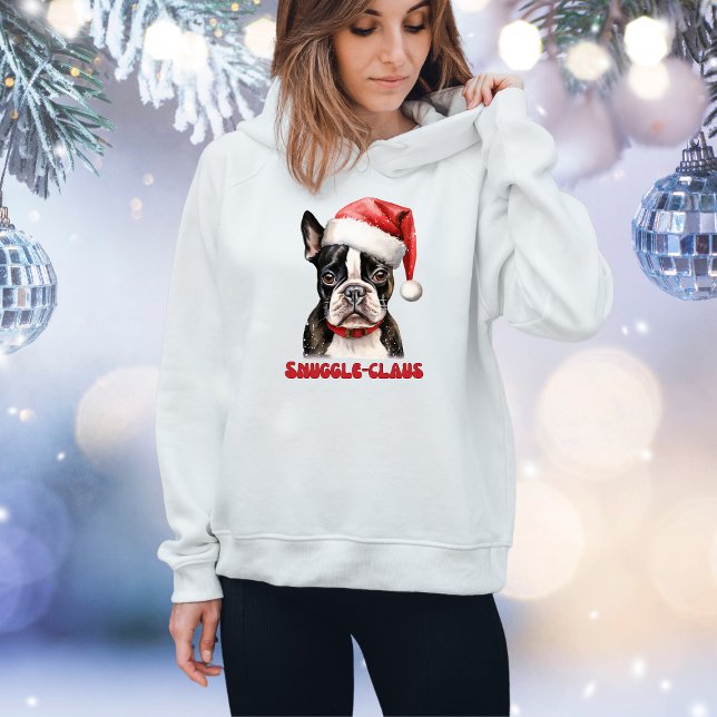 Cute Boston Terrier Christmas  Hoodie (Creator Uploaded)