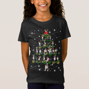 Cute Boston Terrier Christmas Tree Fairy Light T-Shirt