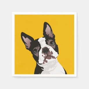 Cute Boston Terrier Dog for Boston Terrier Owner Napkin