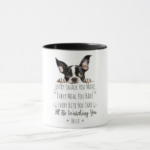 Cute Boston Terrier Dog Funny Custom Mug